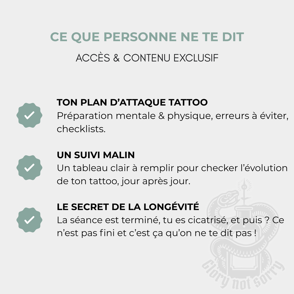 Protocole tattoo parfait